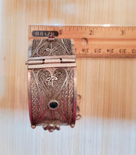 Load image into Gallery viewer, Antique Silver Moroccan Tiznit Berber filigree Bracelet, ethnic tribal, tribal bracelets,Moroccan jewelry,ethnic jewelry, filigree bracelets