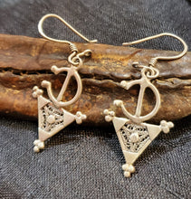Load image into Gallery viewer, Moroccan Berber Filigree Fibula Earrings sterling silver 925 ,Ethnic Jewelry,sliver Earrings,Dangle & Drop Earrings,Tribal Jewelry,