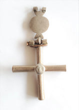 Load image into Gallery viewer, Antique Large Ethiopian Christian silver cross pendant,cross pendant,Genuine old neckcross,hinged Large size,Good silver,Boho jewelry