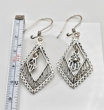 Load image into Gallery viewer, Moroccan Berber Filigree Sterling Silver Dangle Earrings silver 925,Berber Jewelry,sliver Earrings,Dangle & Drop