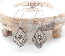 Load image into Gallery viewer, Moroccan Berber Filigree Sterling Silver Dangle Earrings silver 925,Berber Jewelry,sliver Earrings,Dangle & Drop