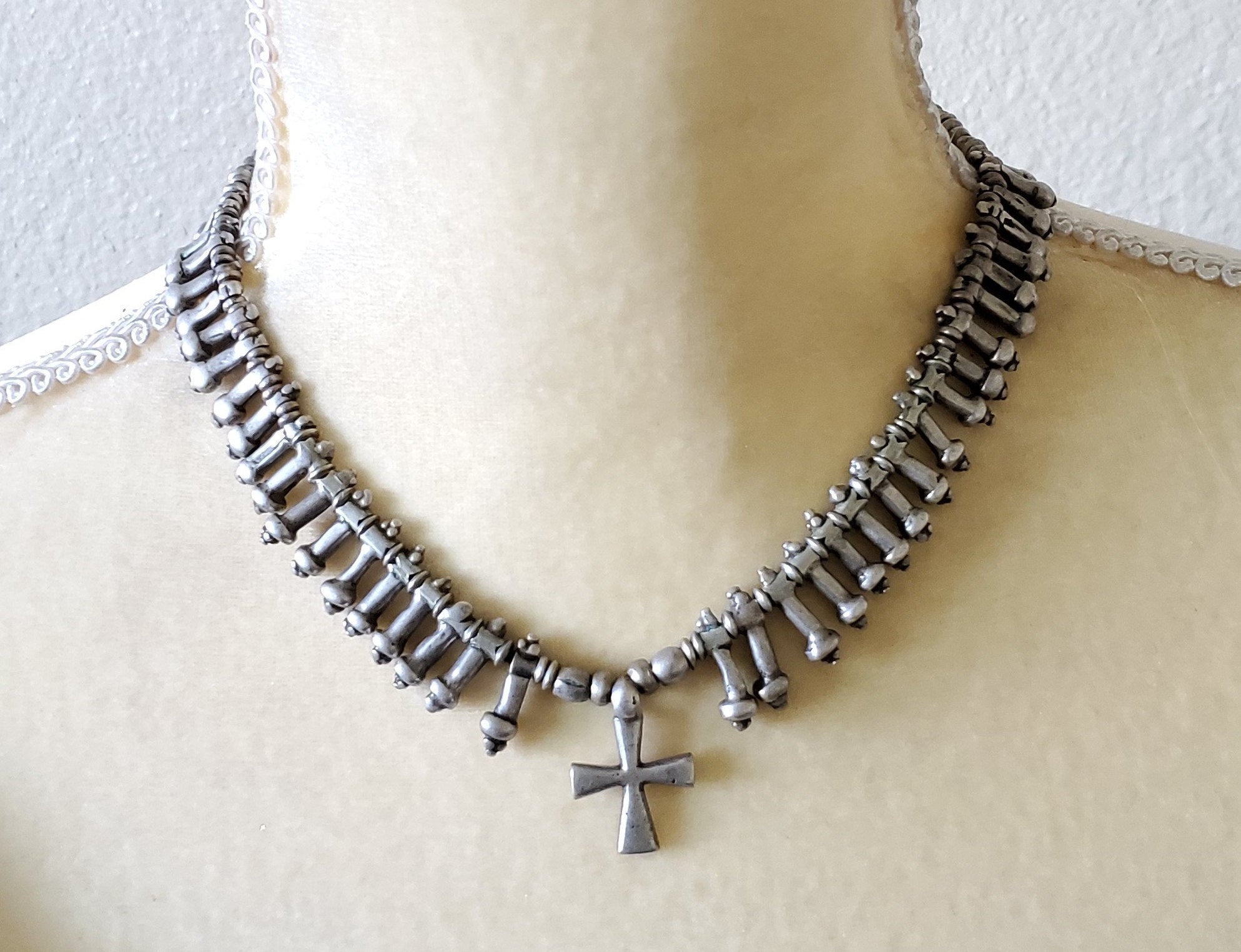 Ethiopian antique silver necklace free outlet shipping