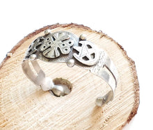 Load image into Gallery viewer, Antique Moroccan Tuareg 925 silver anklets cuff bracelet, ethnic tribal, tribal bracelets,Moroccan jewelry,ethnic jewelry,Tuareg bracelets