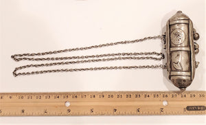 Antique Yemen Silver Amulet Pendant chain Necklace 20th,Yemen Jewels,silver amulet ,chain Necklace