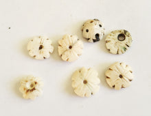 Load image into Gallery viewer, Old carved shell 1 Hair adornment/trade 13mm small beads Berber Mauritania ,Hand Crafted ,CONUS SHELL ,Ethnic Jewelry,Tribal Jewelry