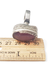 Load image into Gallery viewer, antique Tuareg elevated red Stone silver ring size 7 tribal jewelry Hand Crafted ,Silver,Ethnic Jewelry,Tribal Jewelry