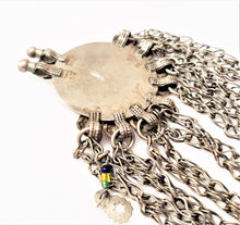 Load image into Gallery viewer, Antique Silver Afghan Kuchi Pendant with Bells tribal jewelryHand Crafted Silver,Pendants Necklace,Ethnic Jewelry,Tribal Jewelry
