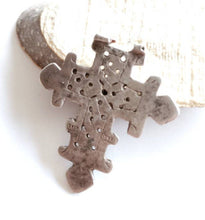 Load image into Gallery viewer, Ethiopian Christian silver cross pendant,Maria Theresa ,silver coin, Cross Pendant,Ethnic Tribal,Handmade Jewelry