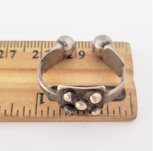 Load image into Gallery viewer, Moroccan antique Tuareg Hand Made SILVER RING size 8. ,Old silver ,Tuareg jewelry, Sahara ring,Moroccan silver,tribal jewelry,Tuareg silver