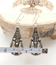 Load image into Gallery viewer, Moroccan Berber Filigree Sterling Silver Dangle Earrings silver 925,Berber Jewelry,sliver Earrings,Dangle & Drop
