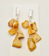 Load image into Gallery viewer, Baltic amber Earrings ,Dangle & Drop Earrings, Natural Baltic amber, Polished amber, Genuine amber, Amber beads, Gemstone earrings