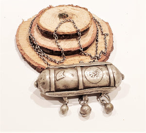 Antique Yemen Silver Amulet Pendant chain Necklace 20th,Yemen Jewels,silver amulet ,chain Necklace