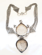 Load image into Gallery viewer, antique tribal old silver necklace Amulet heart Pendant from Rajasthan 1930s BFF heart Pendant,valentine Necklace