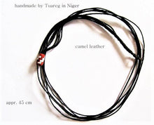Load image into Gallery viewer, Tuareg Moroccan African Leather Necklace 24''