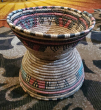 Load image into Gallery viewer, Ethiopian decorative basket handwoven basket large basket, African Art, Décor Baskets,bread basket,Ethiopian Basket