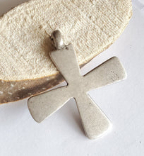 Load image into Gallery viewer, Antique Silver Ethiopian Orthodox Coptic Cross pendant,Maria Theresa ,silver coin, Cross Pendant,Ethnic Tribal,Handmade Jewelry