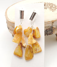 Load image into Gallery viewer, Baltic amber Earrings ,Dangle & Drop Earrings, Natural Baltic amber, Polished amber, Genuine amber, Amber beads, Gemstone earrings