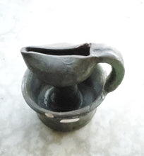 Load image into Gallery viewer, Ancient Moroccan Beautiful GlazedI slamic pottery oil lamp, AFRICA OIL LAMP,Ancient Artifacts,Ceramic Oil Lamp, Moroccan home decor