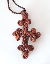 Load image into Gallery viewer, Hand Craft Ethiopian Leather Amulet Leather Cross Necklace,