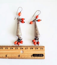 Load image into Gallery viewer, Moroccan Berber Filigree Sterling Silver Dangle Earrings silver 925,Filigree Jewelry ,sliver Earrings,Dangle & Drop Earrings,Tribal Earrings