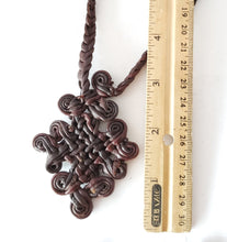 Load image into Gallery viewer, Ethiopian Leather Coptic ,Cross Necklace ,large cross, religious cross Craft ,Coptic Cross ,Coptic ethiopian