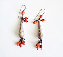 Load image into Gallery viewer, Moroccan Berber Filigree Sterling Silver Dangle Earrings silver 925,Filigree Jewelry ,sliver Earrings,Dangle & Drop Earrings,Tribal Earrings