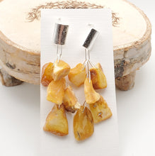 Load image into Gallery viewer, Baltic amber Earrings ,Dangle & Drop Earrings, Natural Baltic amber, Polished amber, Genuine amber, Amber beads, Gemstone earrings