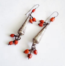 Load image into Gallery viewer, Moroccan Berber Filigree Sterling Silver Dangle Earrings silver 925,Filigree Jewelry ,sliver Earrings,Dangle & Drop Earrings,Tribal Earrings
