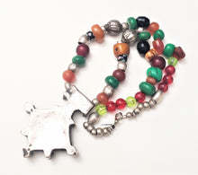 Load image into Gallery viewer, antique Berber silver Cross Amber trade beads necklace,Hand Crafted Silver,Pendants Necklace,Ethnic Jewelry,Tribal Jewelry