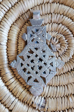 Load image into Gallery viewer, Ethiopian Christian silver cross pendant, Coptic Cross, religious cross ,Ethiopian cross, Ethiopian bronze