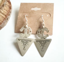 Load image into Gallery viewer, Moroccan Berber Fibula Sterling Silver Dangle Earrings silver 925,Berber Jewelry,sliver Fibula Earrings,Dangle & Drop Earrings,