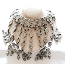 Load image into Gallery viewer, Antique Bawsani Silver granulated Dangled Beads Necklace circa 1910s,Hand Crafted Silver,Pendants Necklace,Ethnic Jewelry,Tribal Jewelry