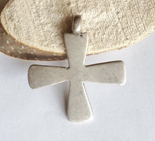 Load image into Gallery viewer, Antique Silver Ethiopian Orthodox Coptic Cross pendant,Maria Theresa ,silver coin, Cross Pendant,Ethnic Tribal,Handmade Jewelry