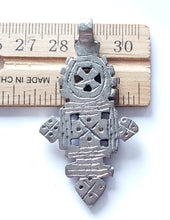 Load image into Gallery viewer, Ethiopian Christian silver cross pendant cross,religious cross,Ethiopian Cross,Coptic Cross,Coptic ethiopian bronze