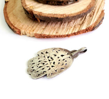 Load image into Gallery viewer, Moroccan Old silver Hand of Fatima Hamsa Pendant silver 925, Amulet,Berber Jewelry,African Jewelry,Moroccan Jewelry,Hand of Fatima Charm,