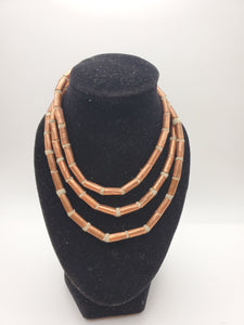 Ethiopian copper strand of Heishi Brass Beads