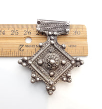Load image into Gallery viewer, Antique Moroccan Silver Berber Cross Pendant Ethnic Tribal, Hand Crafted Silver, Pendants Necklace, Ethnic Jewelry, Tribal Jewelry
