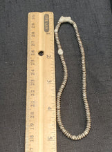 Load image into Gallery viewer, Antique Ethiopian 1 strand of silver Heishi Anklet 1930s ,collectible silver, Ethnic silver Beads ,Jewelry Supplies Beads
