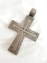 Load image into Gallery viewer, Antique Ethiopian Christian silver cross pendant,Amulet pendant,Genuine old neckcross,Good silver,Boho jewelry
