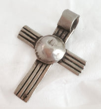 Load image into Gallery viewer, Antique Ethiopian Christian silver cross pendant,Amulet pendant,Genuine old neckcross,Good silver,Boho jewelry
