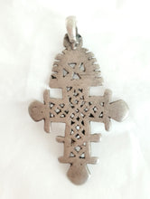 Load image into Gallery viewer, Antique Ethiopian Christian silver cross pendant,Amulet pendant,Genuine old neckcross,Good silver,Boho jewelry
