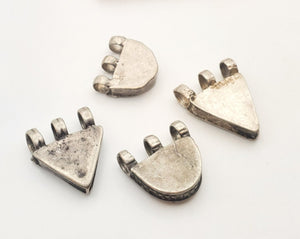 4 Antique Ethiopian Silver amulets Prayer Boxes Phallic Pendants,Hand Crafted Silver,Ethnic Jewelry,Tribal Jewelry,