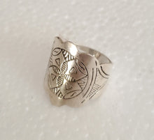 Load image into Gallery viewer, Moroccan Hand Made sterling silver 925 Berber Ring size 7.5,Ethnic Rings ,Tribal Jewelry, Moroccan Rings, Berber Jewelry
