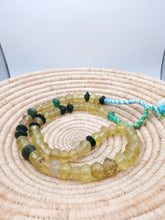 Load image into Gallery viewer, old strand Yellow Vaseline Beads (uranium glass beads) made in Bohemia/Czech Trade Beads- African Trade Beads, 18th centuries,
