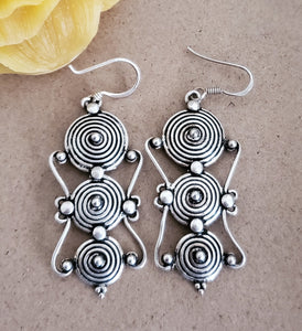 Moroccan Berber Sterling Silver Dangle Earrings silver 925,Berber Jewelry,sliver Earrings,Dangle & Drop Earrings,