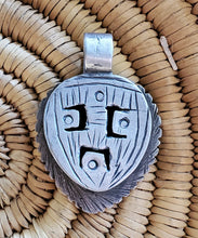 Load image into Gallery viewer, Antique Ethiopian silver telsum heart Pendant 1960s Hand Crafted Silver, Pendants Necklace ,Ethnic Jewelry ,Tribal Jewelry
