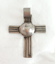 Load image into Gallery viewer, Antique Ethiopian Christian silver cross pendant,Amulet pendant,Genuine old neckcross,Good silver,Boho jewelry
