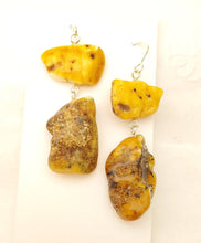 Load image into Gallery viewer, Baltic amber Earrings ,Dangle &amp; Drop Earrings, Natural Baltic amber, Polished amber, Genuine amber, Amber beads, Gemstone earrings
