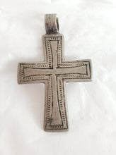 Load image into Gallery viewer, Antique Ethiopian Christian silver cross pendant,Amulet pendant,Genuine old neckcross,Good silver,Boho jewelry
