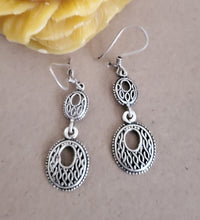 Load image into Gallery viewer, Traditional Old Silver Tuareg hoop earrings Ethnic Tribal,Ethnic Jewelry,sliver Earrings,Dangle &amp; Drop Earrings,Tribal Jewelry,
